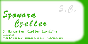 szonora czeller business card